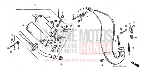 EXPANSION CHAMBER (1) CR125RS de 1995
